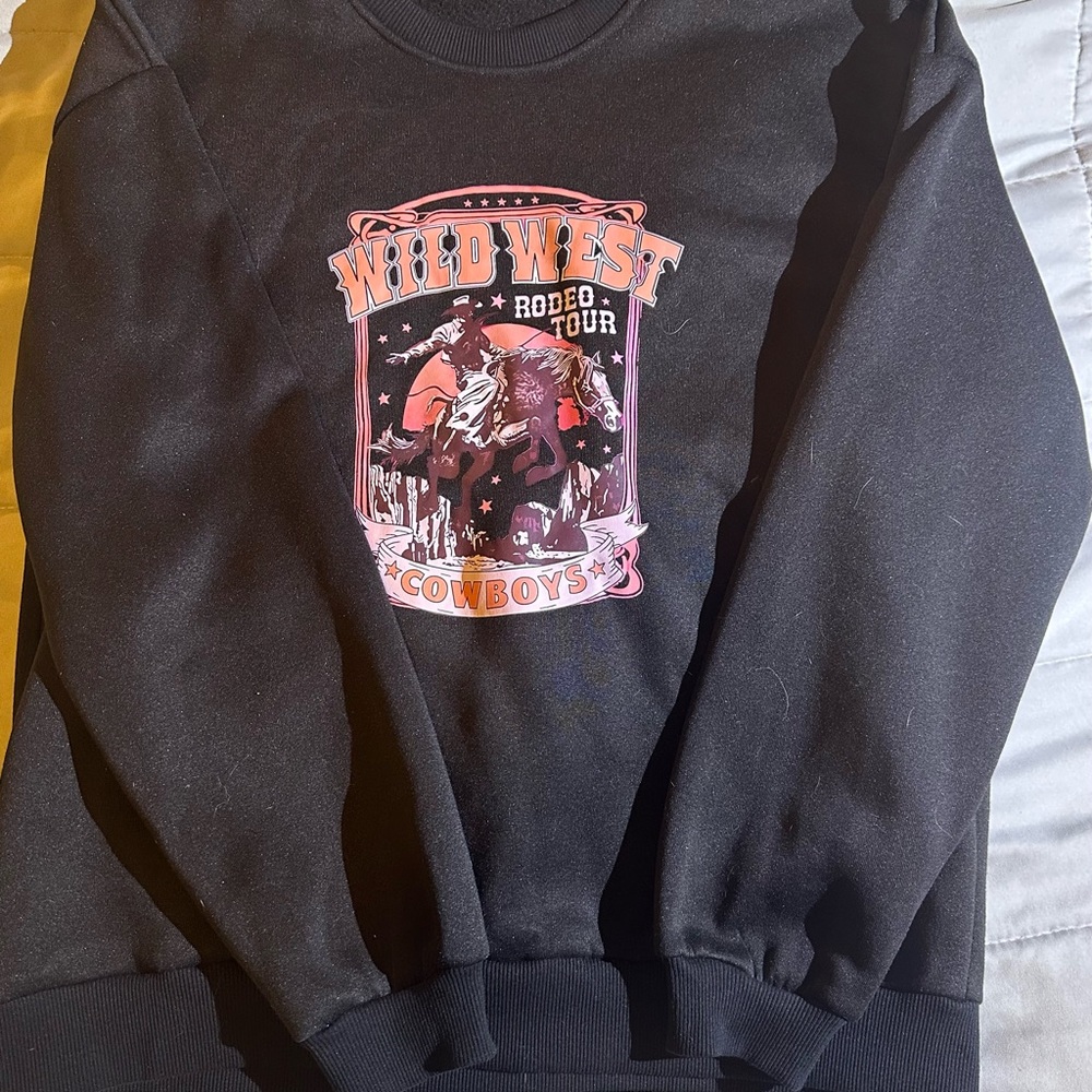 Wild West Rodeo Tour Black Sweater